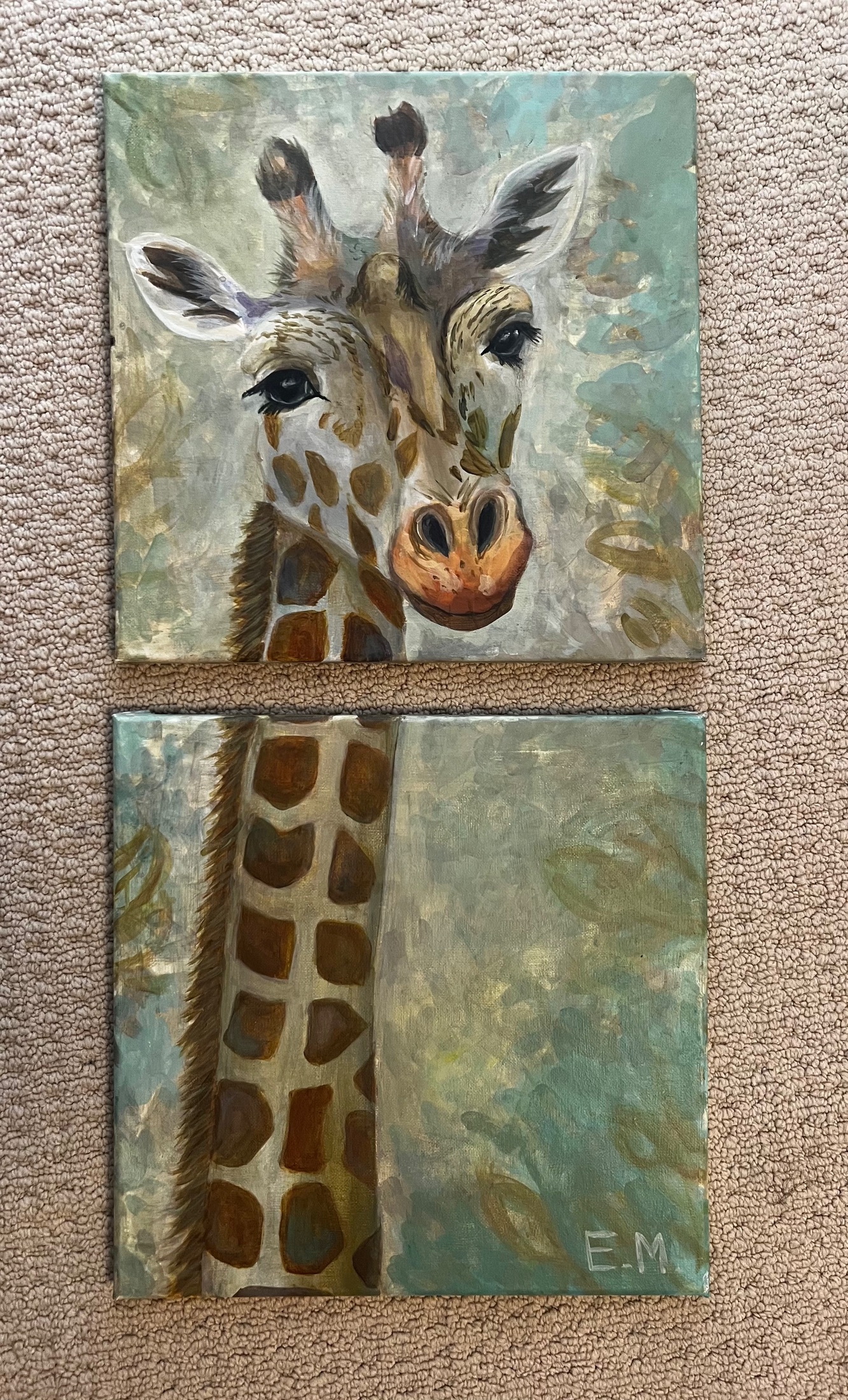 Giraffe’s Gaze - PRINTS - Two-Piece Fine Art Print Set